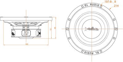 Головка сабвуфера DL Audio Barracuda 8 Flat