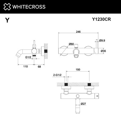 Смеситель Whitecross Y Y1230BL