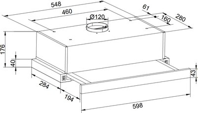 Вытяжка телескопическая ZORG Slim 850 60 M