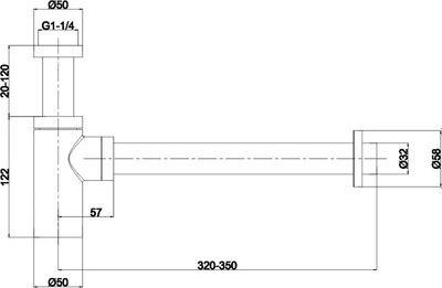 Сифон Whitecross A186GLB