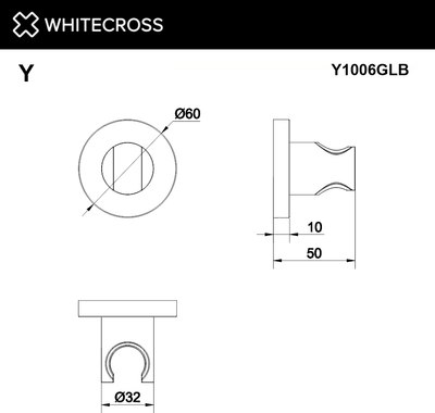 Душевой держатель Whitecross Y1006GLB