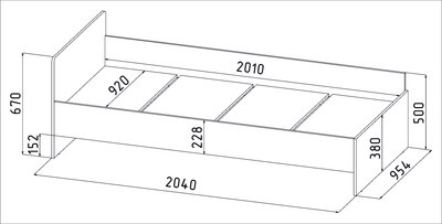 Односпальная кровать Интерлиния Анеси-4