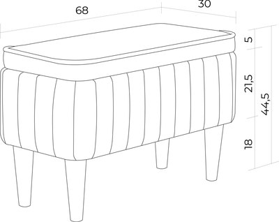 Банкетка Mio Tesoro Амма с ящиком для хранения