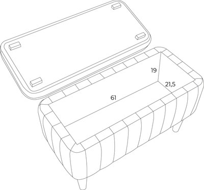 Банкетка Mio Tesoro Амма с ящиком для хранения