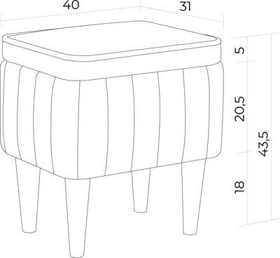 Пуф Mio Tesoro Амма с ящиком для хранения
