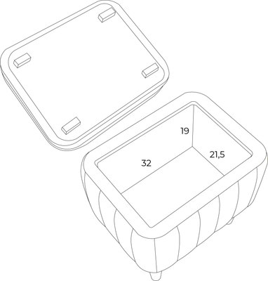 Пуф Mio Tesoro Амма с ящиком для хранения