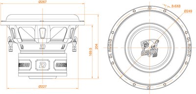 Головка сабвуфера DL Audio Gryphon Pro 10 V.3