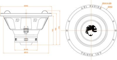 Головка сабвуфера DL Audio Piranha 10 V.2