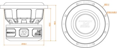 Головка сабвуфера DL Audio Phoenix Bass Machine 8