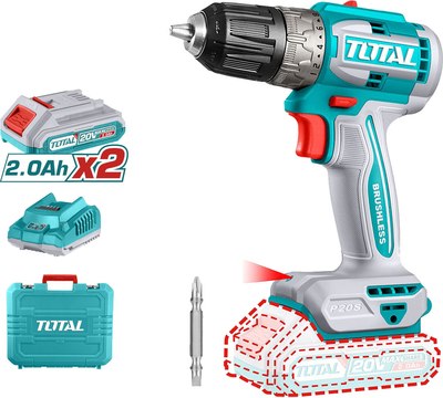 Аккумуляторная дрель-шуруповерт TOTAL TDLI20453 - фото