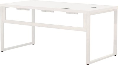 Компьютерный стол Millwood Каир Смарт 160x80x74.2 (белый/металл белый) - фото