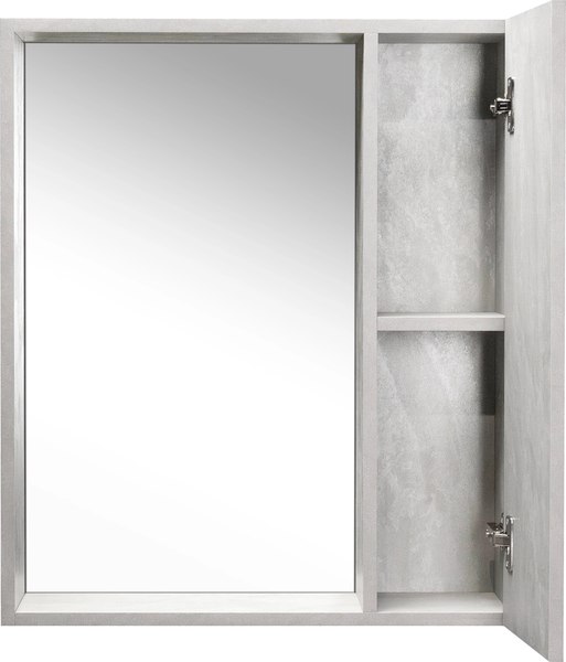 Шкаф с зеркалом для ванной Viant Берлин 60 / VBER60C-ZSH