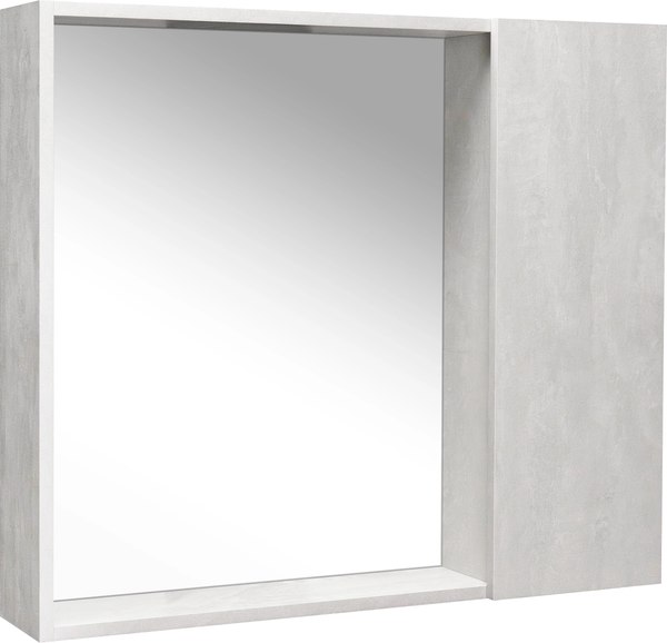 Шкаф с зеркалом для ванной Viant Берлин 80 / VBER80C-ZSH - фото