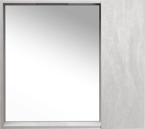 Шкаф с зеркалом для ванной Viant Берлин 80 / VBER80C-ZSH