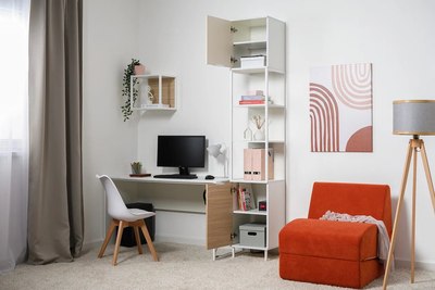 Стеллаж Mobi Марвэл 16.426 (белый PE шагрень/сатин 7045 SU/плэйн)