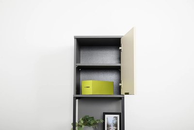 Стеллаж Mobi Марвэл 16.426 (темно-серый U2601/сатин 7045 SU/плэйн)