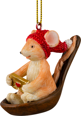 Елочная игрушка Erich Krause Decor. Мышонок в ложке / 62452 - фото