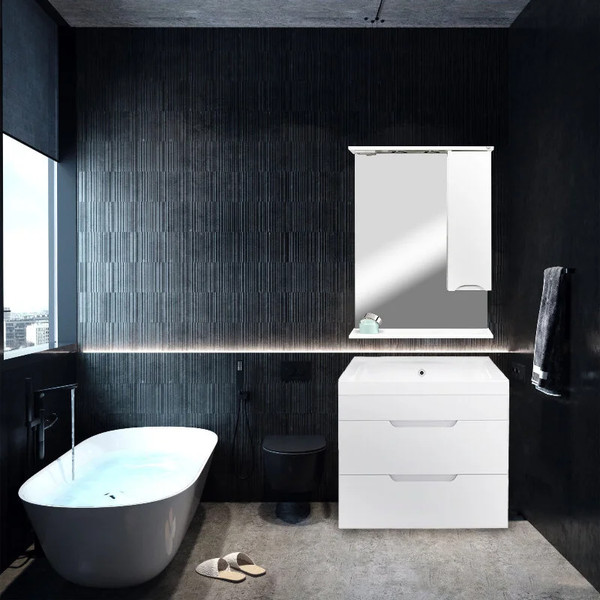 Шкаф с зеркалом для ванной Toppus Satin 60 / 2911.012