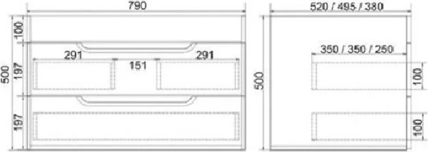 Тумба под умывальник Toppus Satin 80 / 9711.005