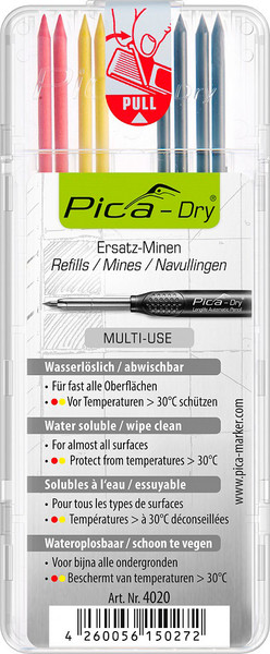 Грифели для строительного карандаша Pica Dry 4020 - фото