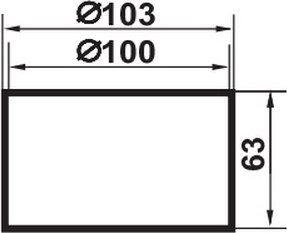 Соединитель воздуховода Семь ветров 100мм / Ф1113