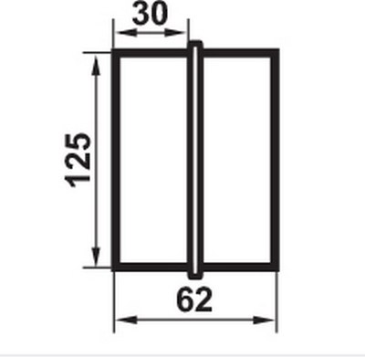 Соединитель воздуховода Семь ветров 125мм / 212