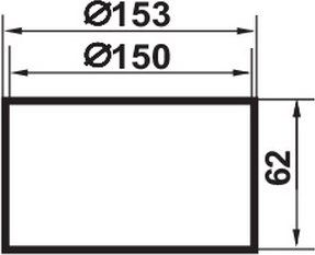 Соединитель воздуховода Семь ветров 150мм / Ф3133