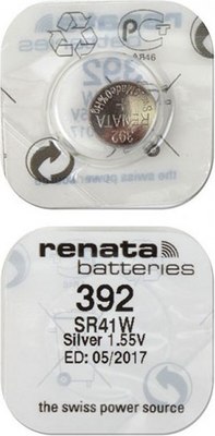 Батарейка Renata SR392/SR41W/AG3 1.55V, 45mAh, 7.9x3.6mm