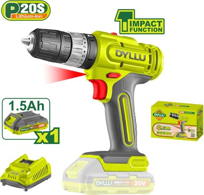 Аккумуляторная дрель-шуруповерт DYLLU DTCDP521