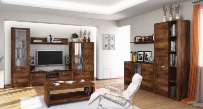 Шкаф-пенал с витриной MySTAR Вирджиния 100.1779 (таксус)