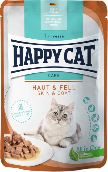 Влажный корм для кошек Happy Cat Care Meat in Sauce Haut & Fell - фото