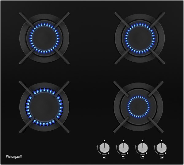 Газовая варочная панель Weissgauff HG 640 BGV - фото