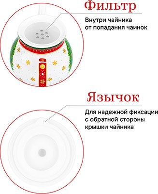 Заварочный чайник Elan Gallery Новогодняя елка / 420690