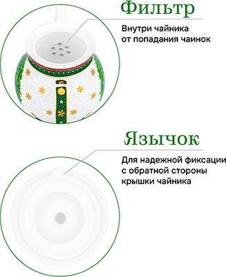 Заварочный чайник Elan Gallery Новогодняя елка / 420691