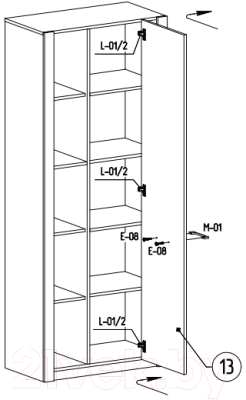 Шкаф MySTAR Вирджиния 100.1799