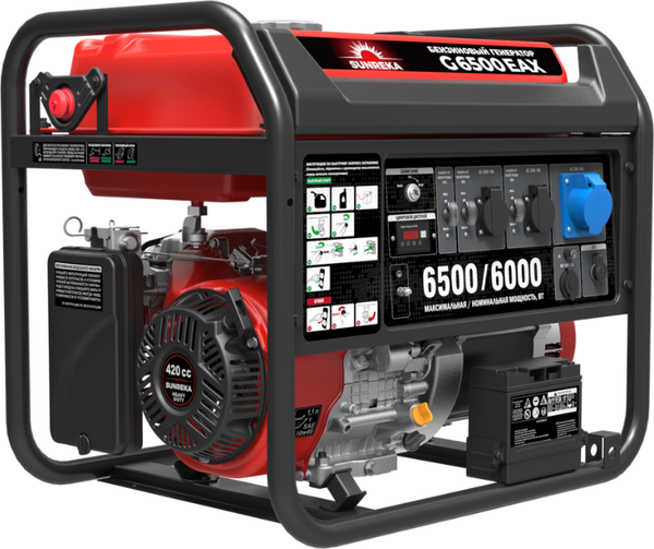 Бензиновый генератор SUNREKA G6500EAX - фото