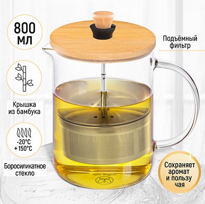 Заварочный чайник Elan Gallery Crystal Glass / 360180