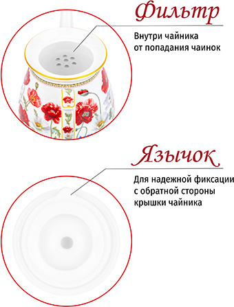 Заварочный чайник Elan Gallery Маки / 420662