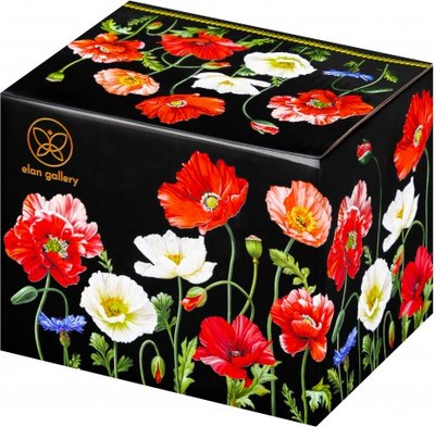 Емкость для хранения Elan Gallery Маки на черном / 420638 