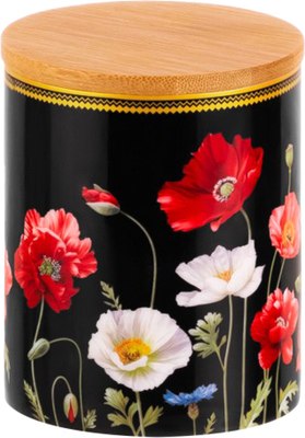 Емкость для хранения Elan Gallery Маки на черном / 420661 - фото