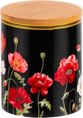 Емкость для хранения Elan Gallery Маки на черном / 420661