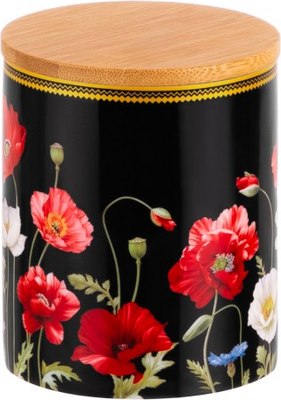 Емкость для хранения Elan Gallery Маки на черном / 420661