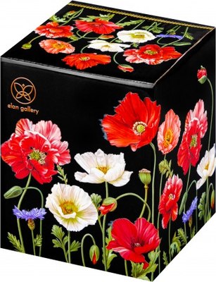 Емкость для хранения Elan Gallery Маки на черном / 420661