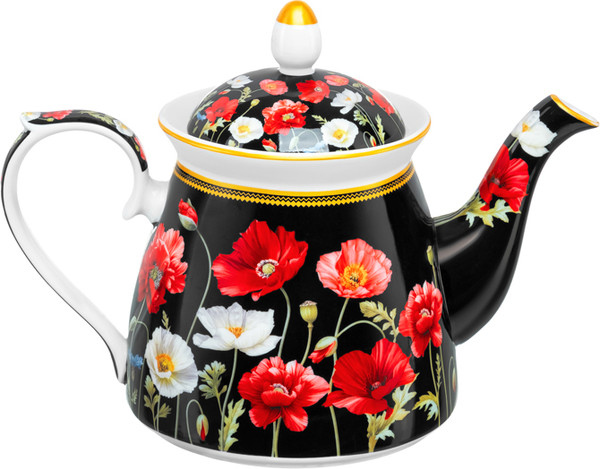 Заварочный чайник Elan Gallery Маки на черном / 420666