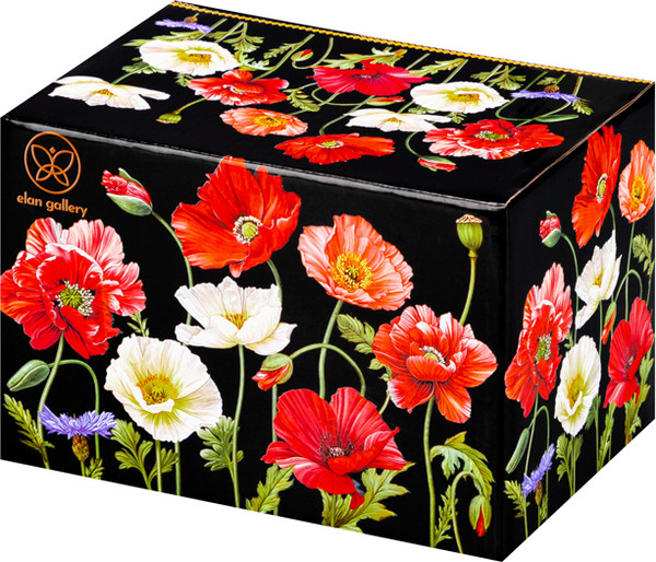 Заварочный чайник Elan Gallery Маки на черном / 420666