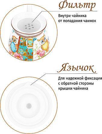 Заварочный чайник Elan Gallery Совушки / 420665