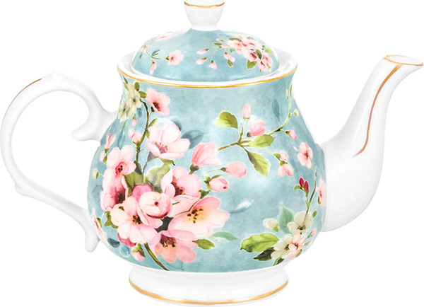 Заварочный чайник Elan Gallery Яблоневый цвет на голубом / 420571