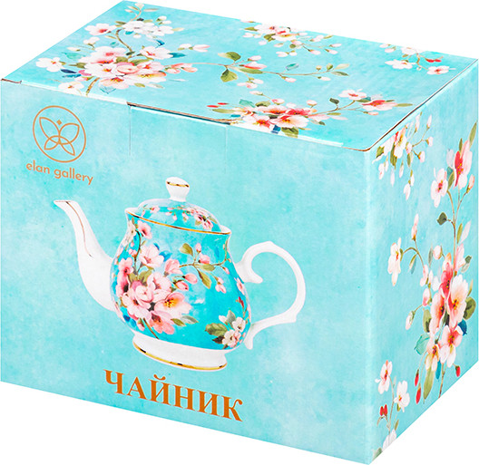 Заварочный чайник Elan Gallery Яблоневый цвет на голубом / 420571