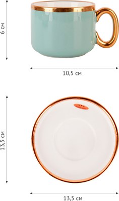 Чашка с блюдцем Nouvelle Royal line.Mint / 1731008