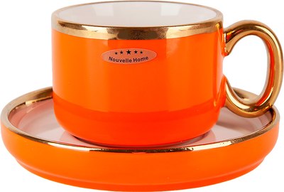 Чашка с блюдцем Nouvelle Royal line. Orange / 1731016 - фото
